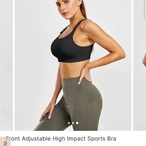 Brabic Front Adjustable High Impact Sports Bra
